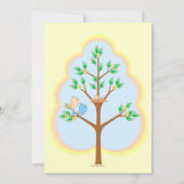 鳥族のベビーシャワー招待状 招待状 (裏面)