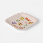 鳥日動物ねこ誕生会 ペーパープレート (傾斜あり)