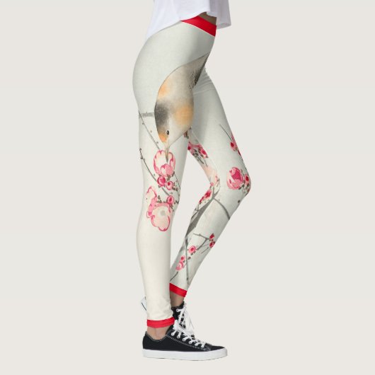 鳥日本のとさくらんぼのレギンスのプリント レギンス (右)