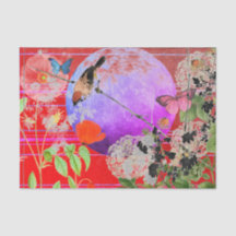 鳥日本のと満月ティッシュペーパー