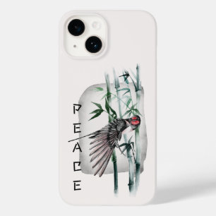 鳥日本のと竹の木の芸術を飲み込む Case-Mate iPhone 14ケース
