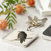 鳥日本ののスケッチ キーホルダー (側面)