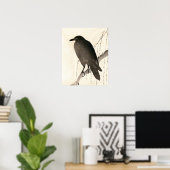 鳥日本ののスケッチ ポスター (ホームオフィス)