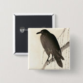 鳥日本ののスケッチ 缶バッジ (正面&裏面)