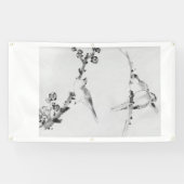 鳥日本のの幟の木版プリント 横断幕 (横)