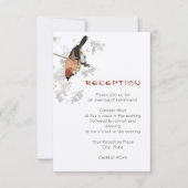 鳥日本の植物披露宴囲いカード 招待状 (正面)