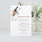 鳥日本の植物披露宴囲いカード 招待状 (スタンド正面)