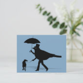 鳥歩くA犬 ポストカード (スタンド正面)