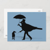 鳥歩くA犬 ポストカード (正面/裏面)