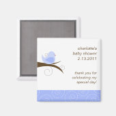 鳥渦巻形ののカスタム赤ちゃんシャワー好き磁石 マグネット (正面/裏面)