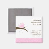 鳥渦巻形ののカスタム赤ちゃんシャワー好き磁石 マグネット (正面/裏面)