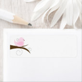 鳥渦巻形の印刷可能住所 シール (インサイチュ)