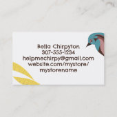 鳥測定テープ裁縫海技工芸 名刺 (裏面)