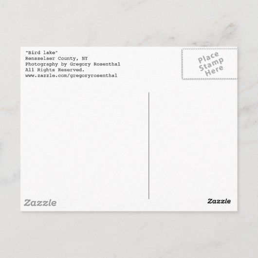 鳥湖 ポストカード (裏面)