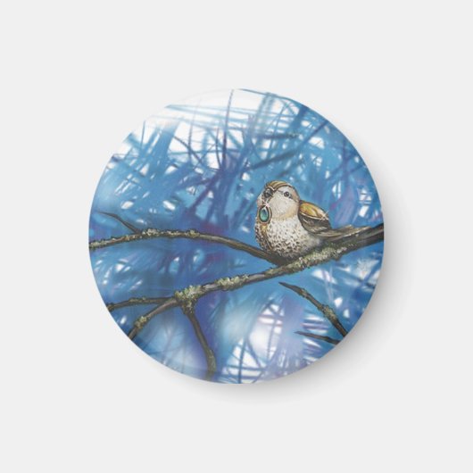 鳥状の鳥 マグネット (正面)