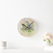 鳥狂信者 ラウンド壁時計 (ホーム)