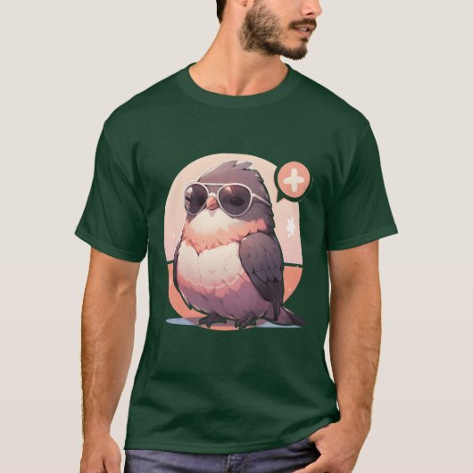 鳥獣おもしろい林生動物B Tシャツ (正面)