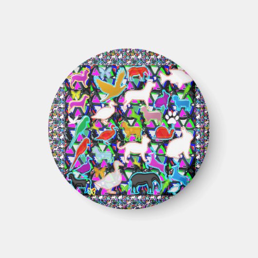 鳥獣ペット子供たち マグネット (正面)