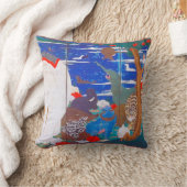 鳥獣・花草図右 クッション (ブランケット)