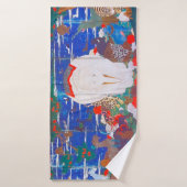 鳥獣・花草図右 バスタオル (バスタオル)