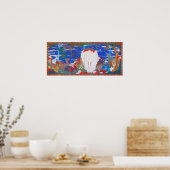 鳥獣・花草図右 ポスター (キッチン)