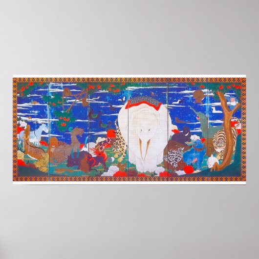 鳥獣・花草図右 ポスター (正面)