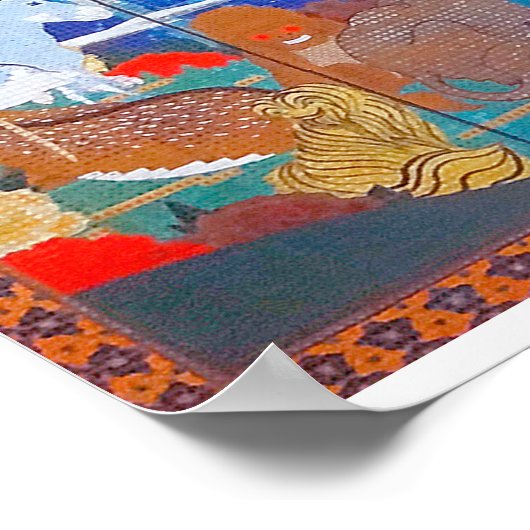 鳥獣・花草図右 ポスター (角)