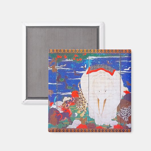 鳥獣・花草図右 マグネット (正面/裏面)