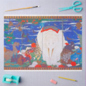 鳥獣・花草図右 薄葉紙 (クラフト)