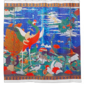 鳥獣・草花離れ集集 シャワーカーテン (正面)