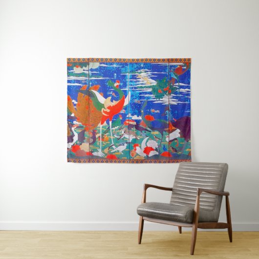 鳥獣・草花離れ集集 タペストリー (インサイチュ(横))