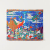 鳥獣・草花離れ集集 タペストリー (正面(横))