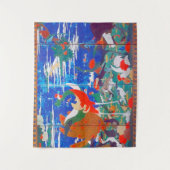 鳥獣・草花離れ集集 タペストリー (正面)