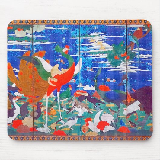 鳥獣・草花離れ集集 マウスパッド (正面)