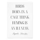 鳥生まれが檻に入ってい飛んでいるるのは病気だ | フォトプリント (正面)