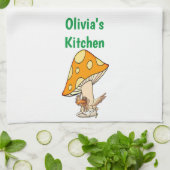 鳥用きのこキッチンハンドタオル キッチンタオル (折り畳み)