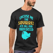鳥用餌台リス Tシャツ (正面)