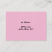 鳥画像付き小売店舗名刺 名刺 (裏面)