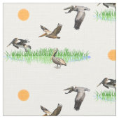 鳥監視人のペリカン ファブリック (クローズアップ)