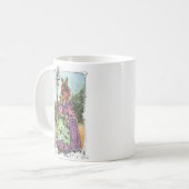 鳥籠が付いているウサギ コーヒーマグカップ (正面左)