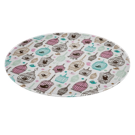 鳥籠愛は背景パターンをからかいます カッティングボード (角)