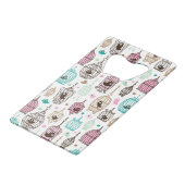 鳥籠愛は背景パターンをからかいます クレジットカード栓抜き (裏面アングル)