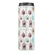 鳥籠愛は背景パターンをからかいます タンブラー (裏面)