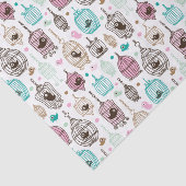 鳥籠愛は背景パターンをからかいます 薄葉紙 (詳細)