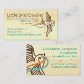 鳥糸編み物かぎ針編み手織り機 名刺 (正面/裏面)