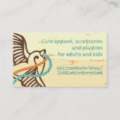 鳥糸編み物かぎ針編み手織り機 名刺 (裏面)