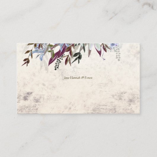 鳥素朴のフローラ枠  名刺 (裏面)