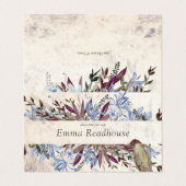 鳥素朴フローラ枠 名刺 (外部フラット)