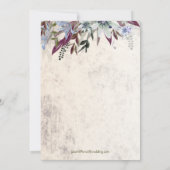 鳥素朴フローラ枠 招待状 (裏面)