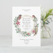 鳥素朴植物学ヴィンテージ 招待状 (スタンド正面)